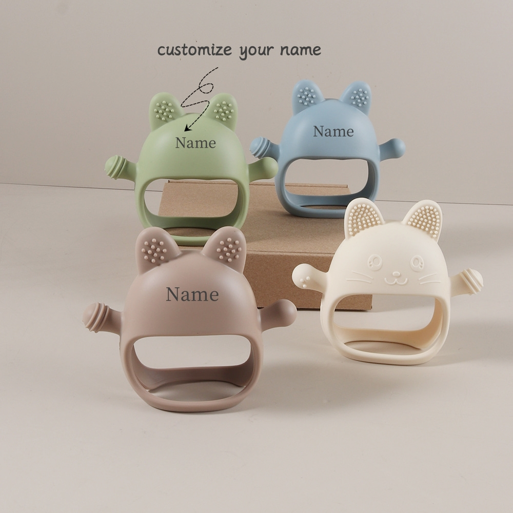 Teething Mitten Baby - Sarung Tangan Silikon Bentuk Kelinci Paskah