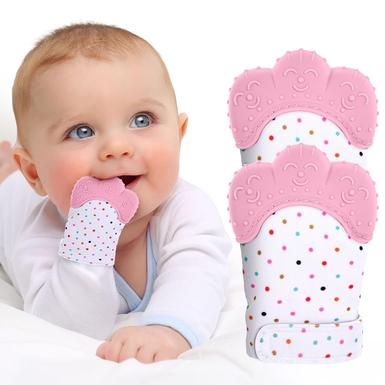 Teething Mitten Baby - Sarung tangan silikon aman untuk makanan,
