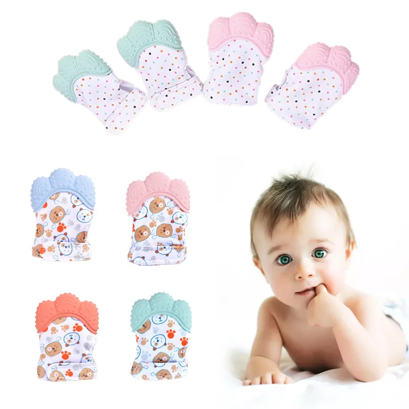 Teething Mitten Baby - Sarung Tangan Silikon Anti Gigitan Bayi,