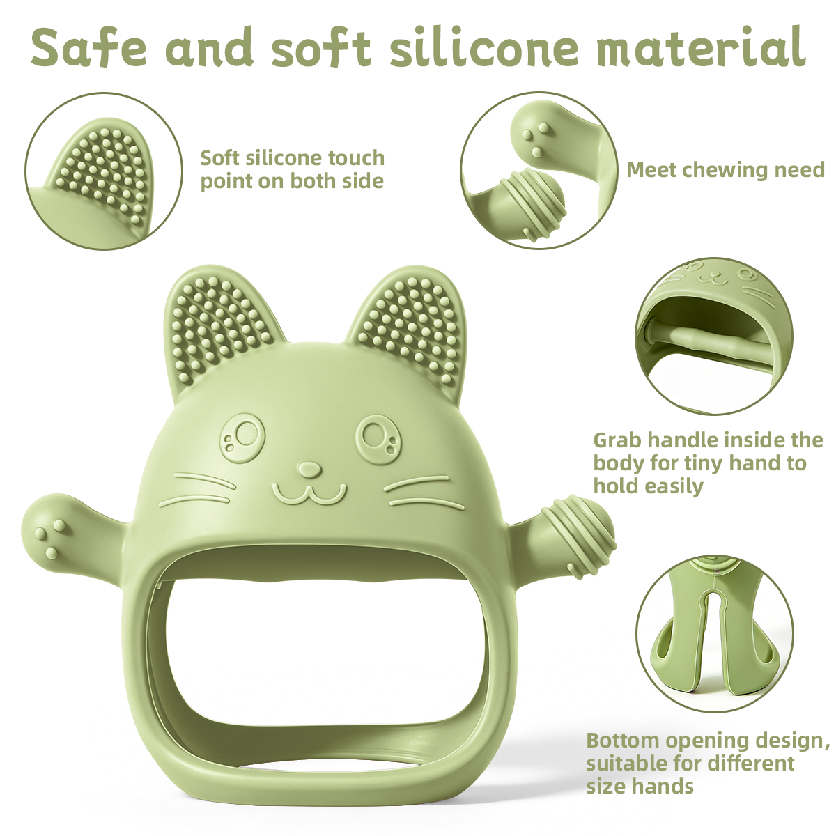 Teething Mitten Baby - Sarung tangan anak perempuan gigitan bayi,