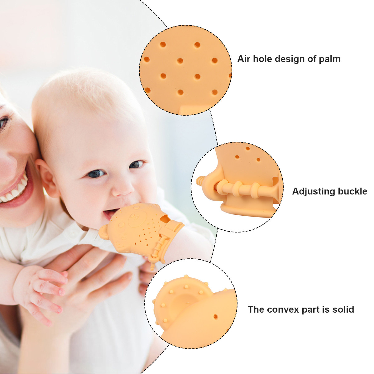 Sarung Tangan Teether Bayi Sil - Teething Mitten Baby ulasan dan harga